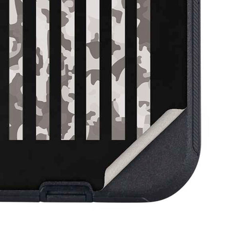 Black and White Camo American Flag Otterbox Defender iPhone Skin