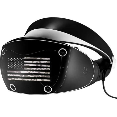 Black and White Camo American Flag PlayStation VR2 Skin