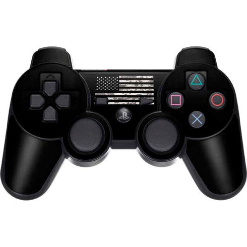 Black and White Camo American Flag PS3 Dual Shock wireless controller Skin