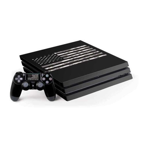 Black and White Camo American Flag PS4 Pro Bundle Skin