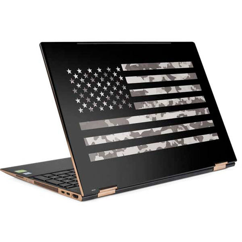 Black and White Camo American Flag HP Spectre Skin