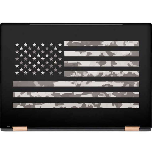 Black and White Camo American Flag HP Spectre Skin