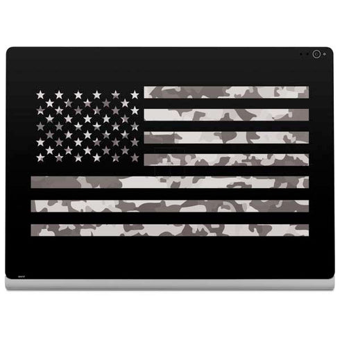 Black and White Camo American Flag Surface Book 2 15in Skin