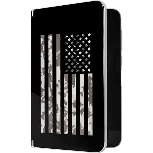Black and White Camo American Flag Surface Duo Skin