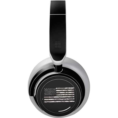 Black and White Camo American Flag Surface Headphones Skin