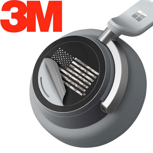 Black and White Camo American Flag Surface Headphones Skin