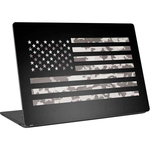 Black and White Camo American Flag Surface Laptop 4 15in Skin