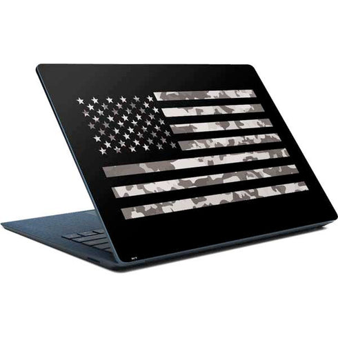 Black and White Camo American Flag Surface Laptop Skin