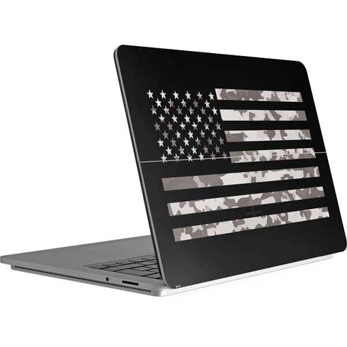Black and White Camo American Flag Surface Laptop Studio Skin