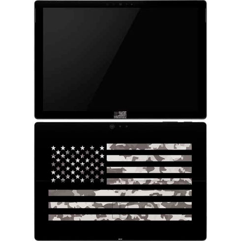 Black and White Camo American Flag Surface Pro 6 Skin