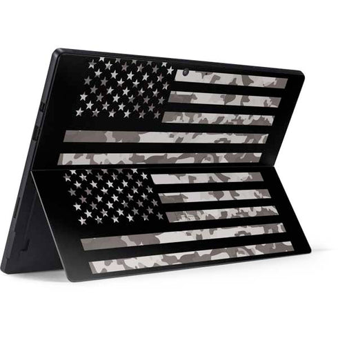 Black and White Camo American Flag Surface Pro 7 Skin