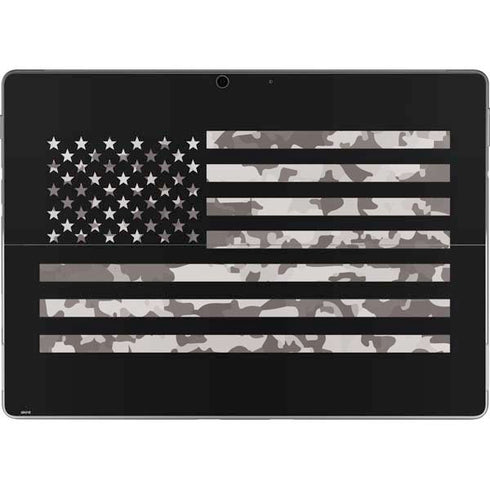 Black and White Camo American Flag Surface Pro 8 Skin
