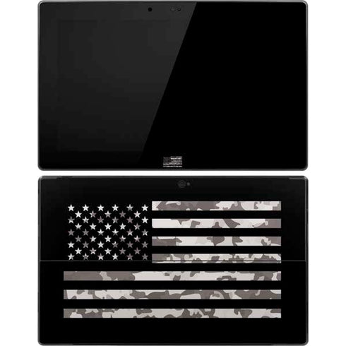 Black and White Camo American Flag Surface Pro Tablet Skin