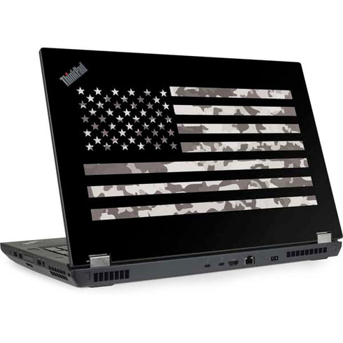 Black and White Camo American Flag Lenovo ThinkPad Skin