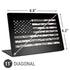 Black and White Camo American Flag Universal Laptop 11in (8.8 x 6.2in) Skin