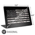 Black and White Camo American Flag Universal Laptop 12in (9.8 x 6.8in) Skin