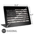 Black and White Camo American Flag Universal Laptop 16.6in (13.4 x 9.7in) Skin