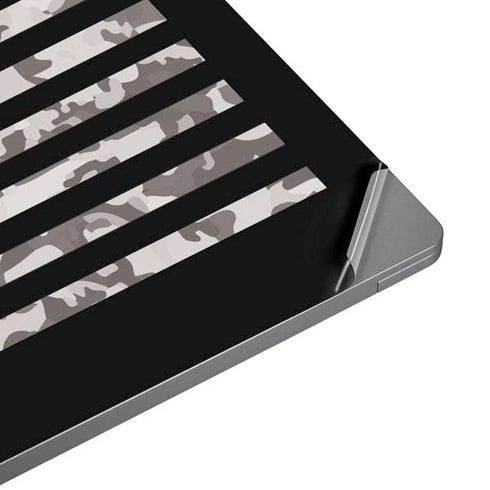 Black and White Camo American Flag Universal Laptop 17in (13.8 x 10in) Skin