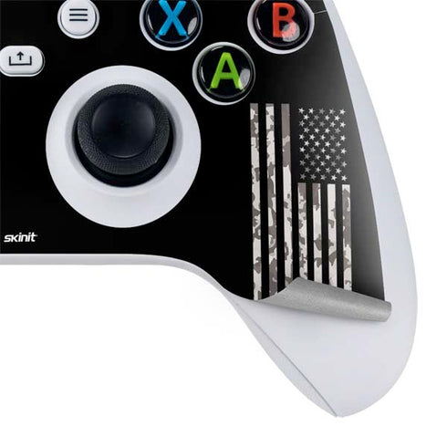 Black and White Camo American Flag Xbox Series S Skins