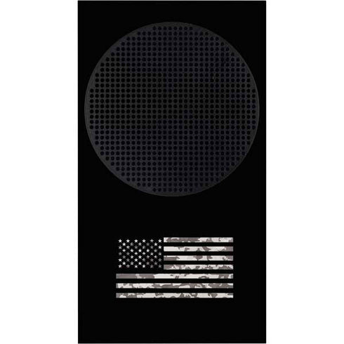 Black and White Camo American Flag Xbox Series S Console Skin