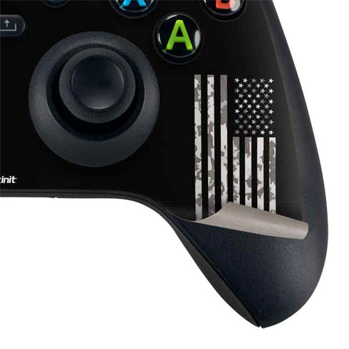 Black and White Camo American Flag Xbox Series X Bundle Skin
