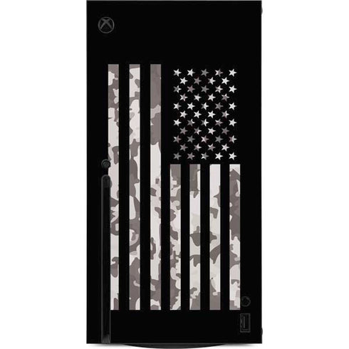 Black and White Camo American Flag Xbox Series X Console Skin