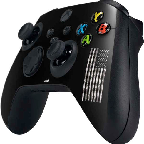 Black and White Camo American Flag Xbox Series X Controller Skin