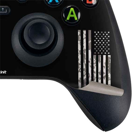 Black and White Camo American Flag Xbox Series X Controller Skin