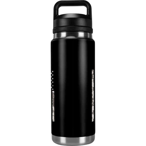 Black and White Camo American Flag YETI Rambler 26oz Bottle Skin