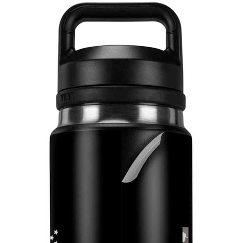 Black and White Camo American Flag YETI Rambler 26oz Bottle Skin