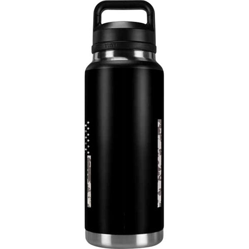 Black and White Camo American Flag YETI Rambler 36oz Bottle Skin