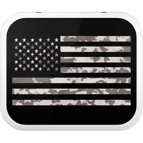 Black and White Camo American Flag YETI Roadie 24 Hard Cooler Skin