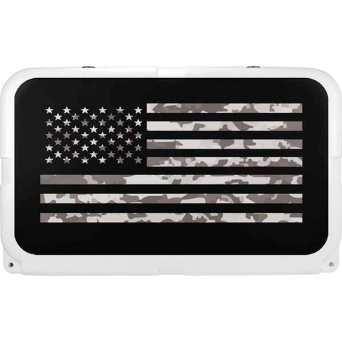 Black and White Camo American Flag YETI Tundra 45 Hard Cooler Skin