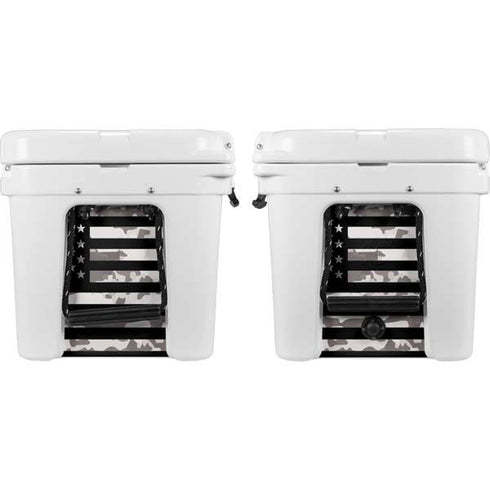 Black and White Camo American Flag YETI Tundra 45 Hard Cooler Skin