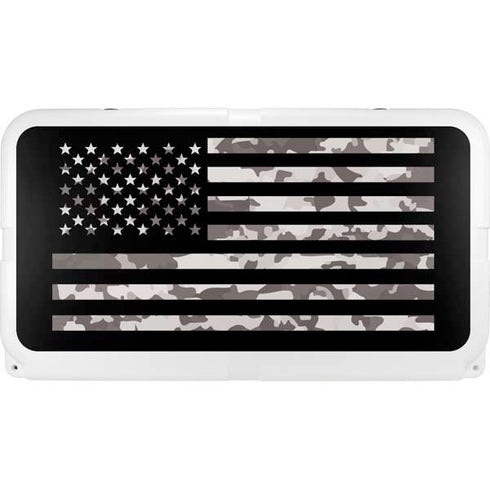 Black and White Camo American Flag YETI Tundra 65 Hard Cooler Skin