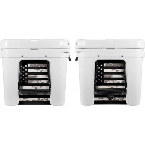 Black and White Camo American Flag YETI Tundra 65 Hard Cooler Skin