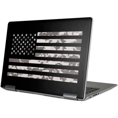 Black and White Camo American Flag Yoga 710 14in Skin