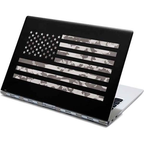 Black and White Camo American Flag Yoga 910 2-in-1 14in Touch-Screen Skin