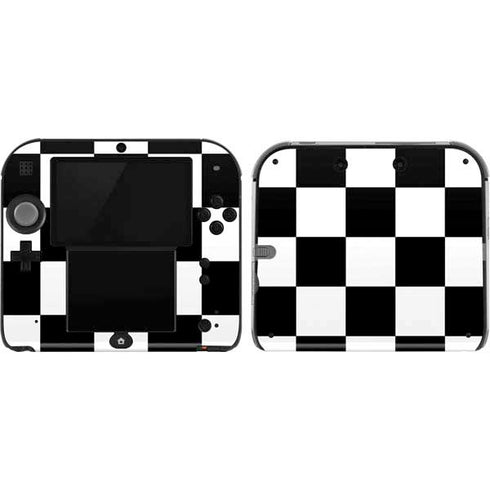 Black and White Checkered Nintendo 2DS Skin