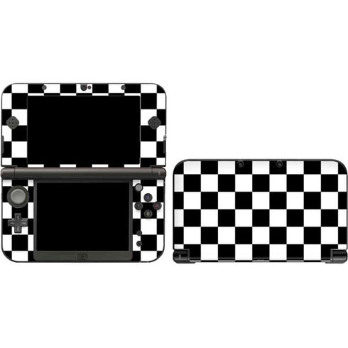 Black and White Checkered 3DS XL 2015 Skin