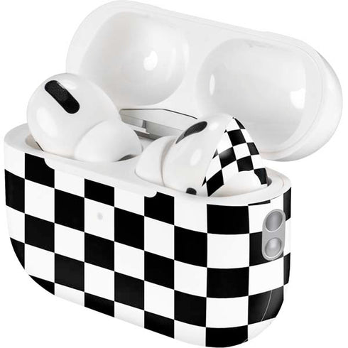 Black and White Checkered AirPods Pro 2nd Gen Skin