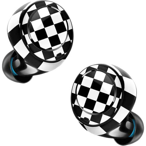 Black and White Checkered Amazon Echo Buds Skin