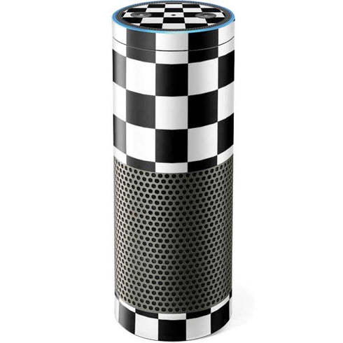 Black and White Checkered Amazon Echo Skin