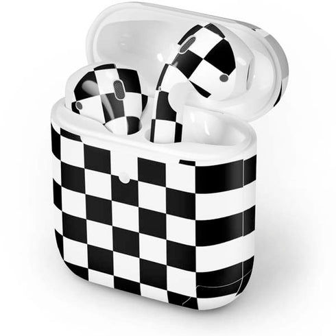 Black and White Checkered Apple AirPods 2 Skin