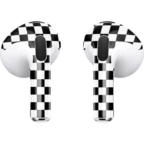 Black and White Checkered Apple AirPods (3rd Gen 2021) Skin