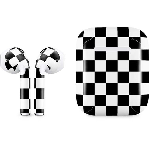 Black and White Checkered Apple AirPods Skin