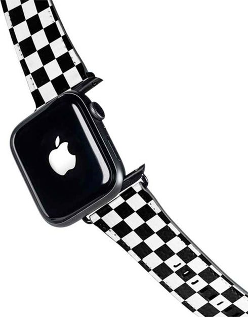 Black and White Checkered Apple Watch Band 42-44mm