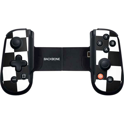 Black and White Checkered Backbone One for iPhone Game Controller Skin