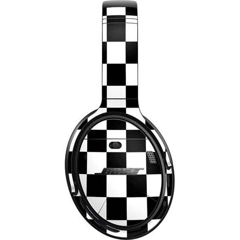 Black and White Checkered Bose QuietComfort 35 Headphones Skin