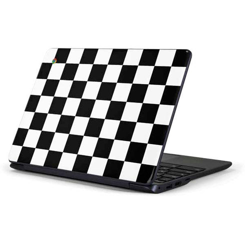 Black and White Checkered Samsung Chromebook Skin